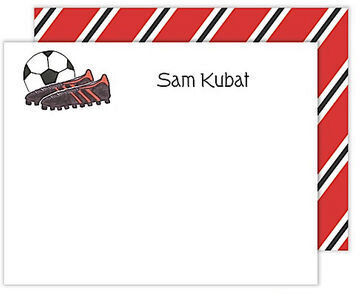 Soccer Stud Flat Note Cards